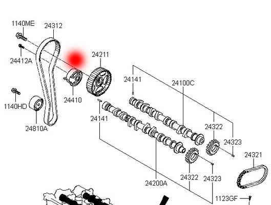 OEM 24410-23050 24312-23202 ENSION ROLLER FOR HYUNDAI COUPE Ⅱ(GK)2.0 GLS